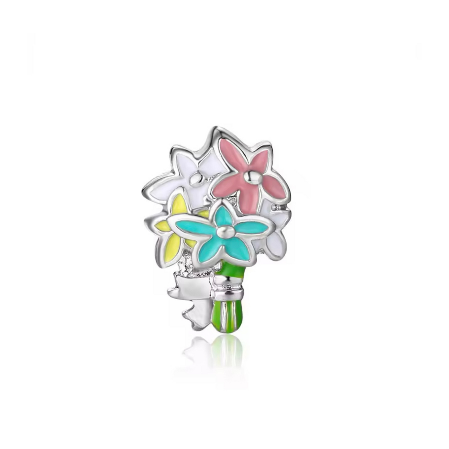 Memory Locket Charm - Bunch of Flowers
