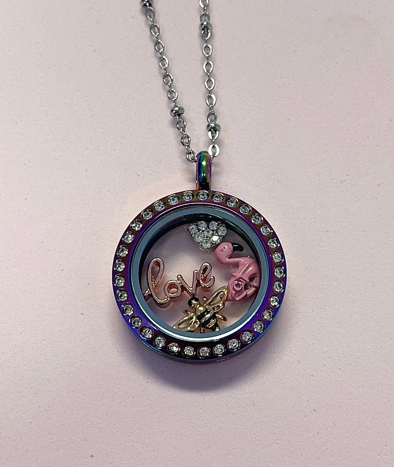 Memory Locket Rainbow Crystal - Medium