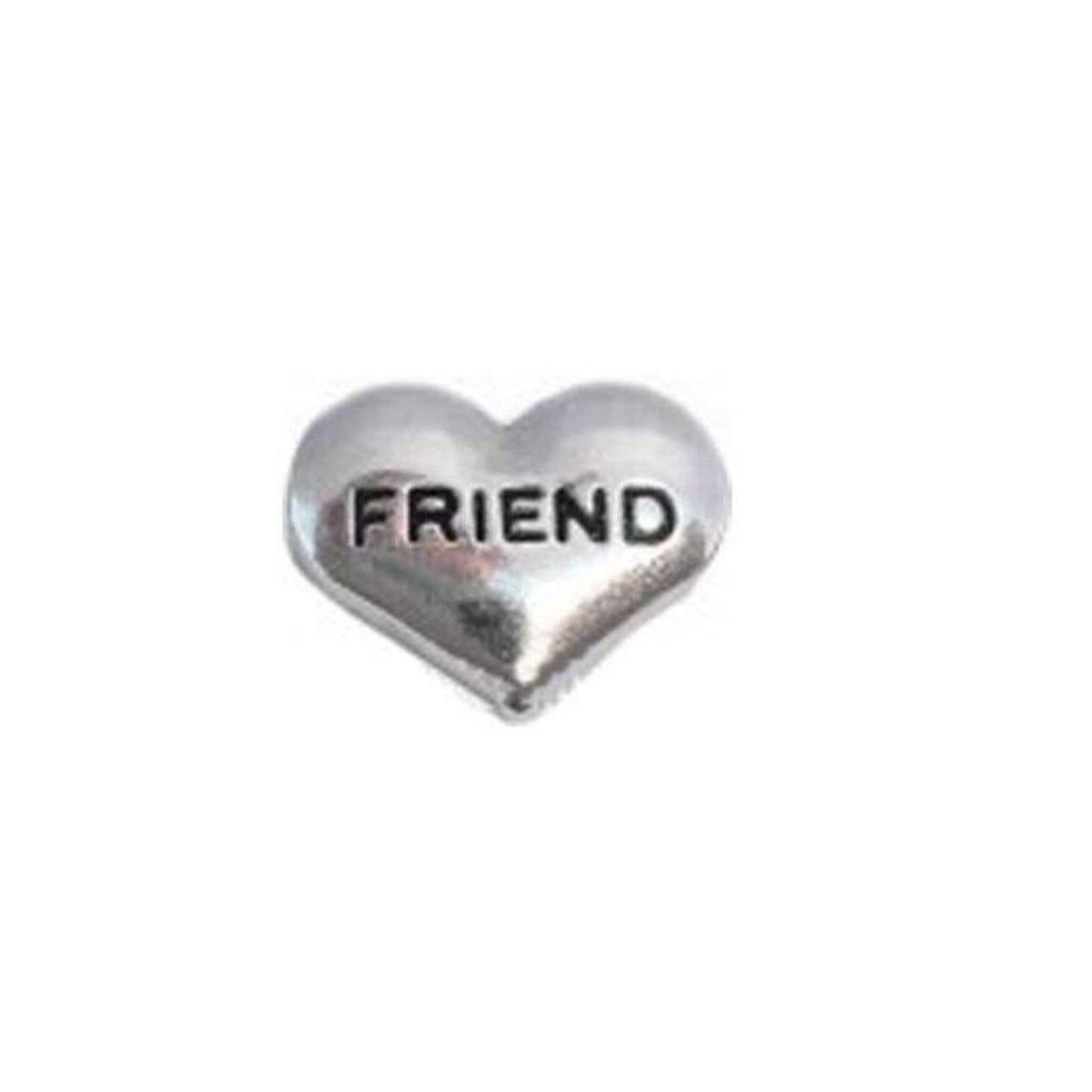 Memory Locket Charm - Friend silver heart - The Little Jewellery Company