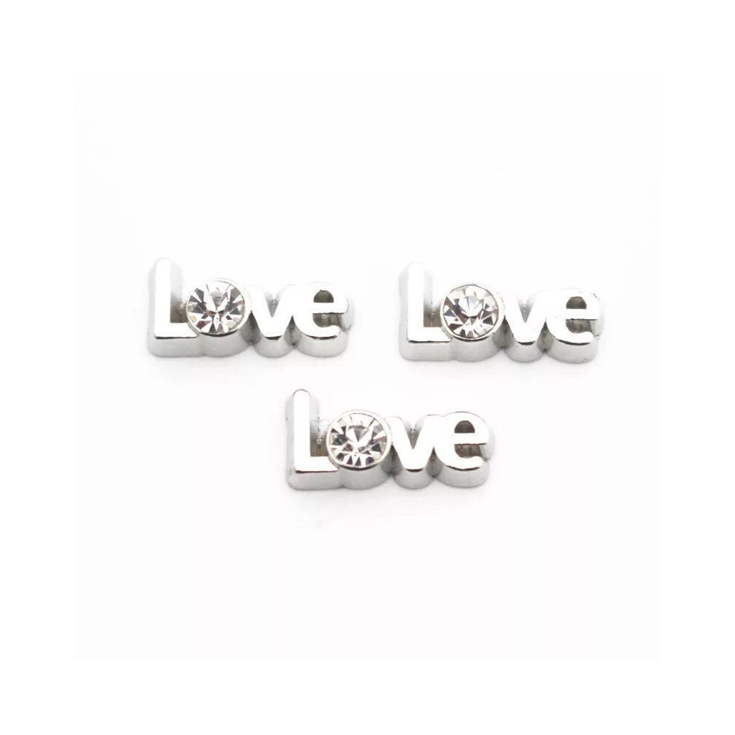 Memory Locket Charm - Love with crystal - The Little Jewellery Company