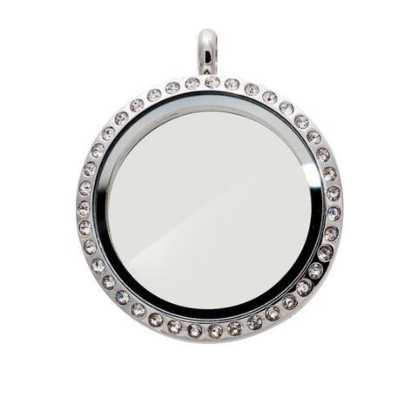 Memory Locket Silver Crystal - Large - The Little Jewellery Company