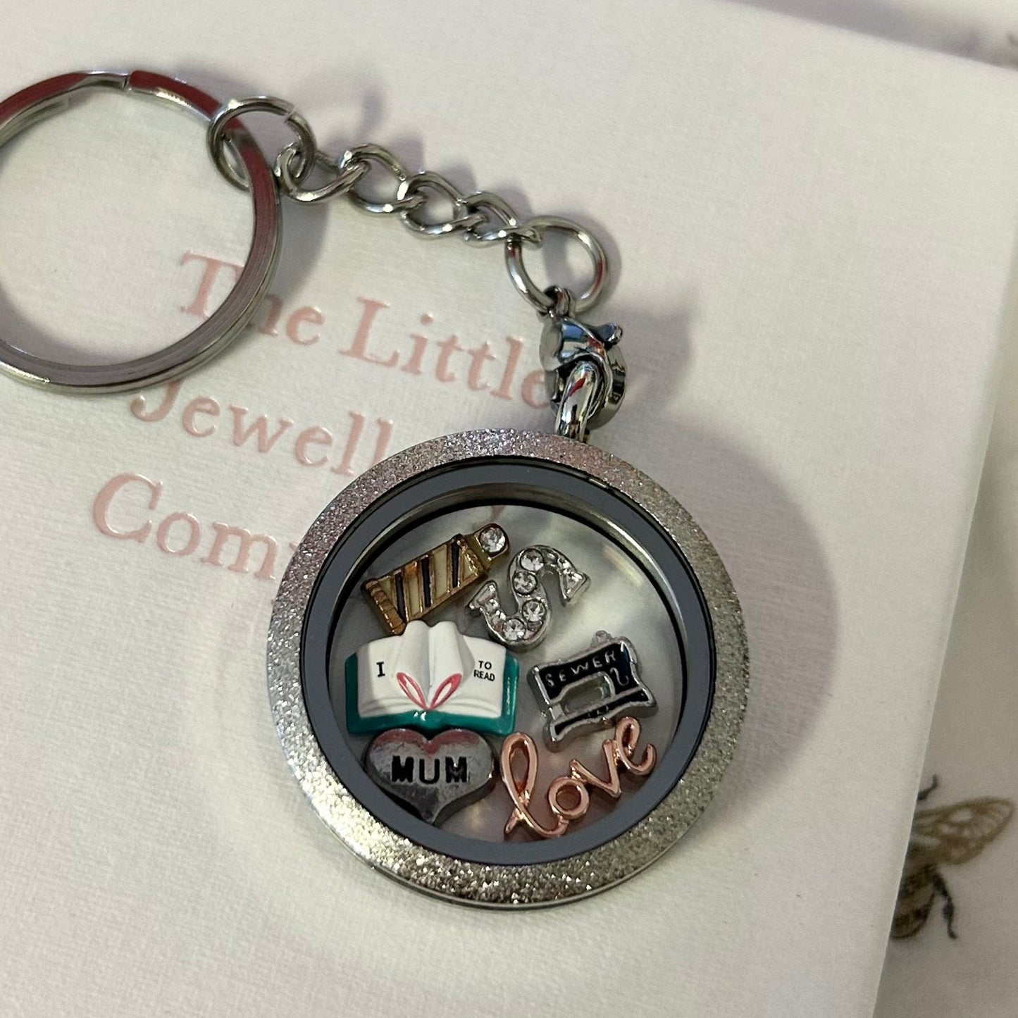 Memory Locket Silver Shimmer - Large - The Little Jewellery Company