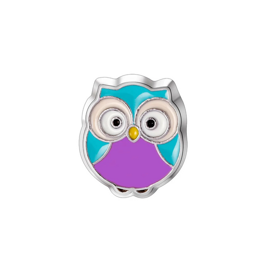 Memory Locket Charm - Owl (Purple/Blue)