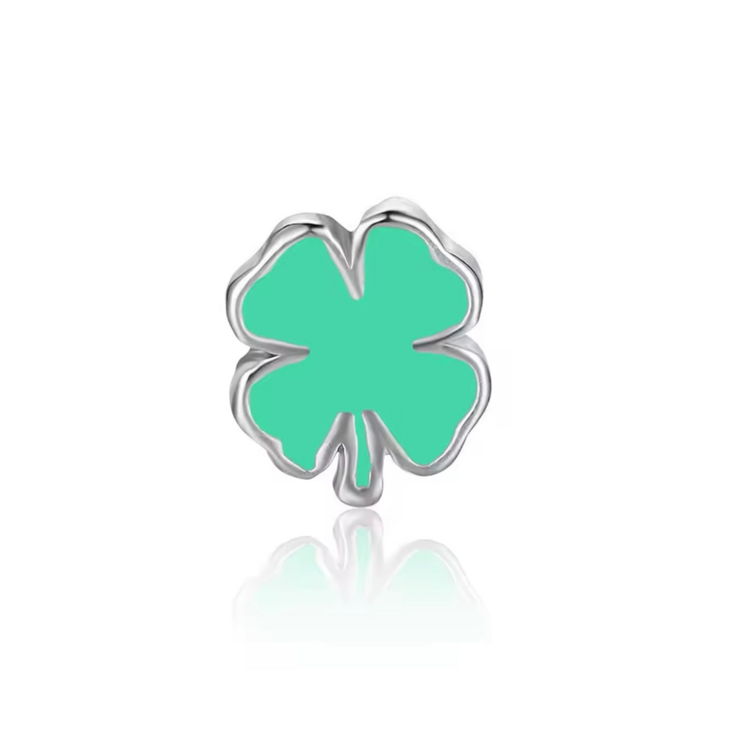 Memory Locket Charm - Lucky Green Clover