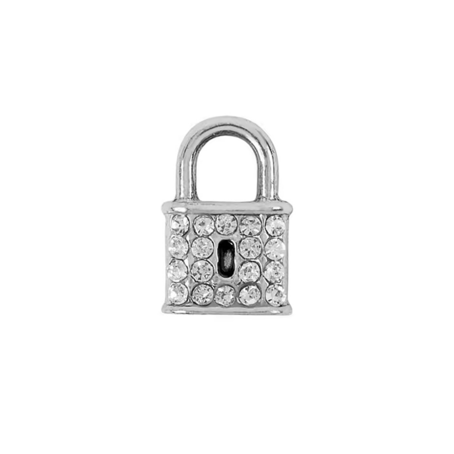 Memory Locket Charm - Crystal Padlock