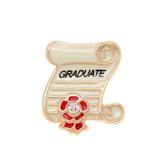 Memory Locket Charm - Graduation Scroll