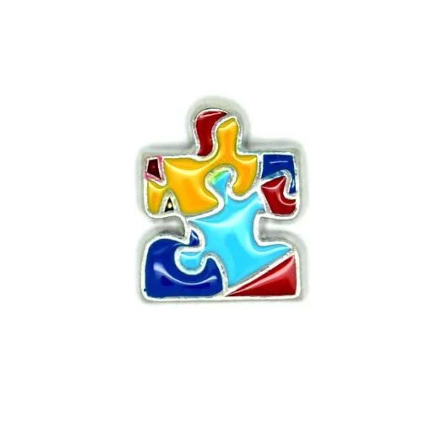 Memory Locket Charm - Autism Awareness Jigsaw - The Little Jewellery Company