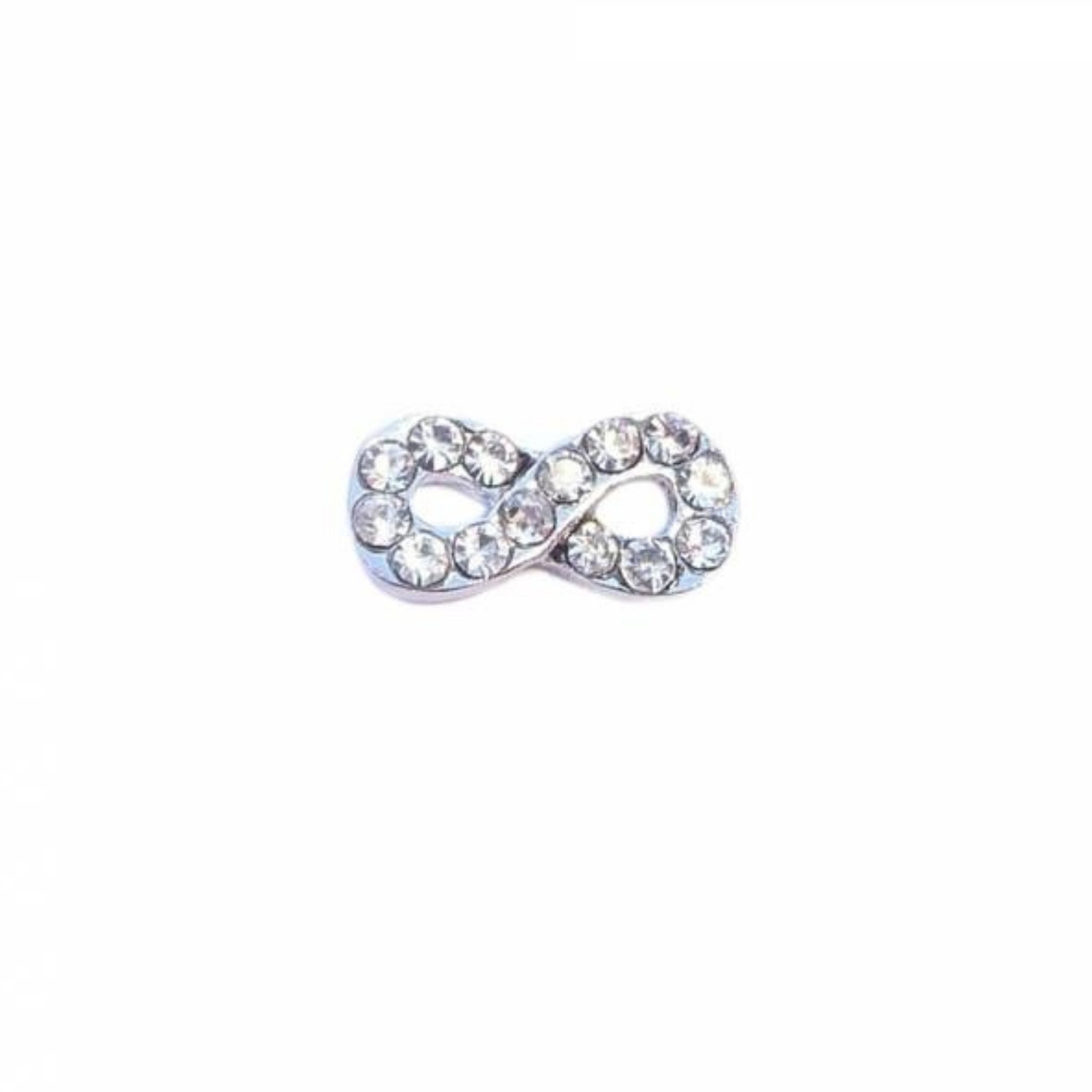 Infinity Sign Crystal Memory Locket Charm - Crystal Infinity Symbol – Charm Lockets