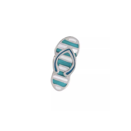 Memory Locket Charm - Flip flop (enamel) - The Little Jewellery Company