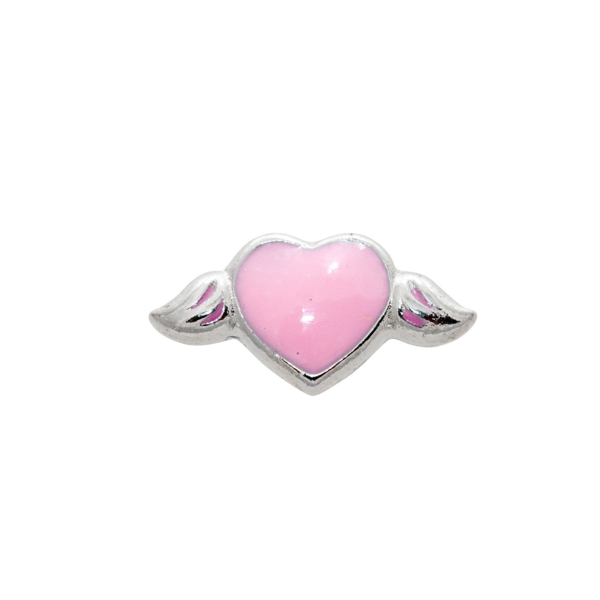 Memory Locket Charm - Winged heart – Charm Lockets