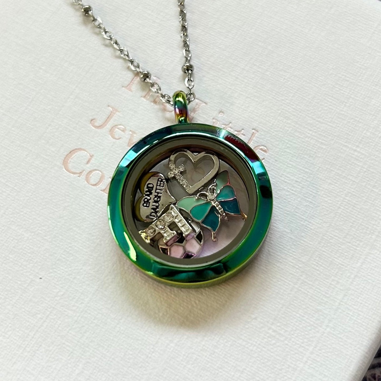 Memory Locket Rainbow - Medium - The Little Jewellery Company