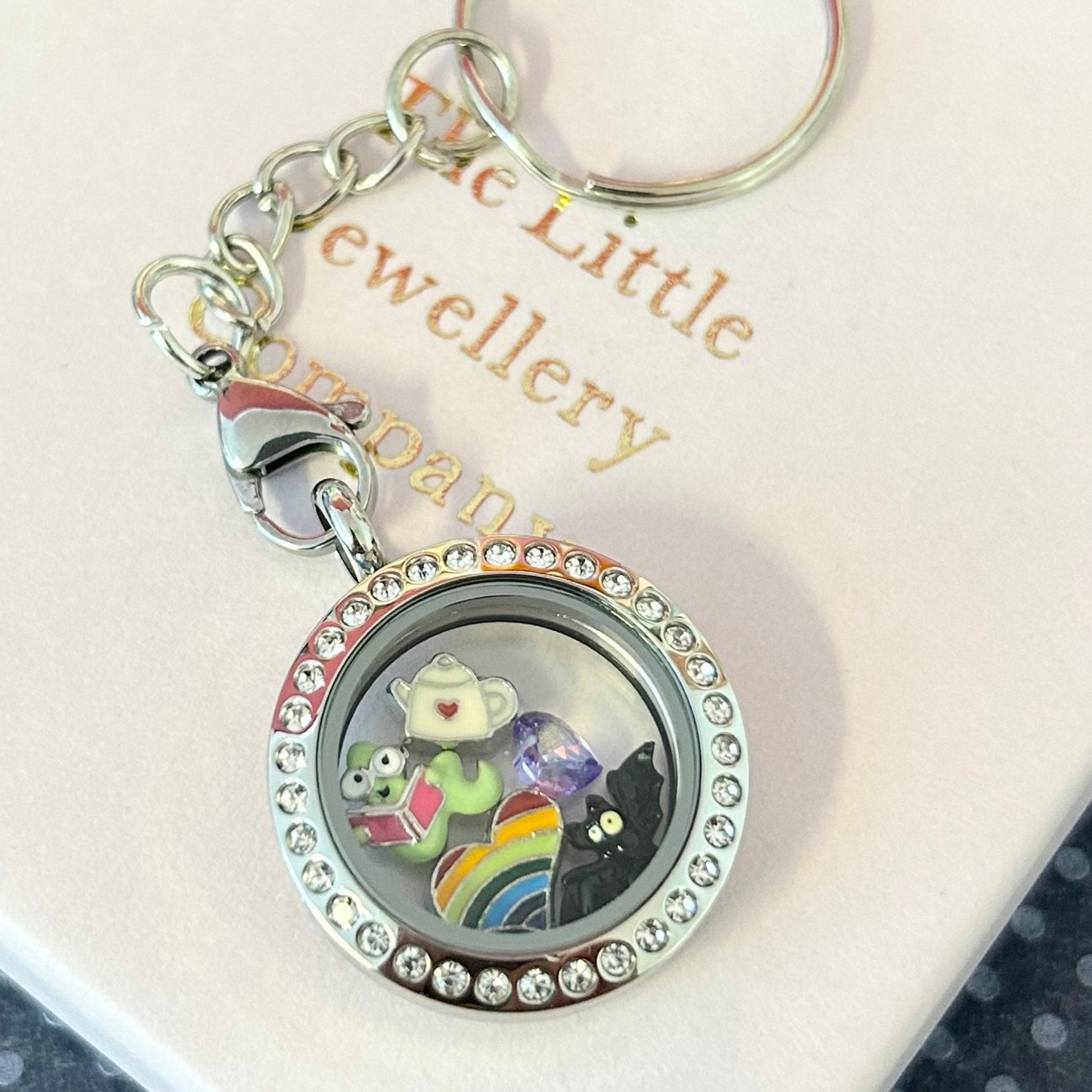 Memory Locket Silver Crystal - Medium - The Little Jewellery Company