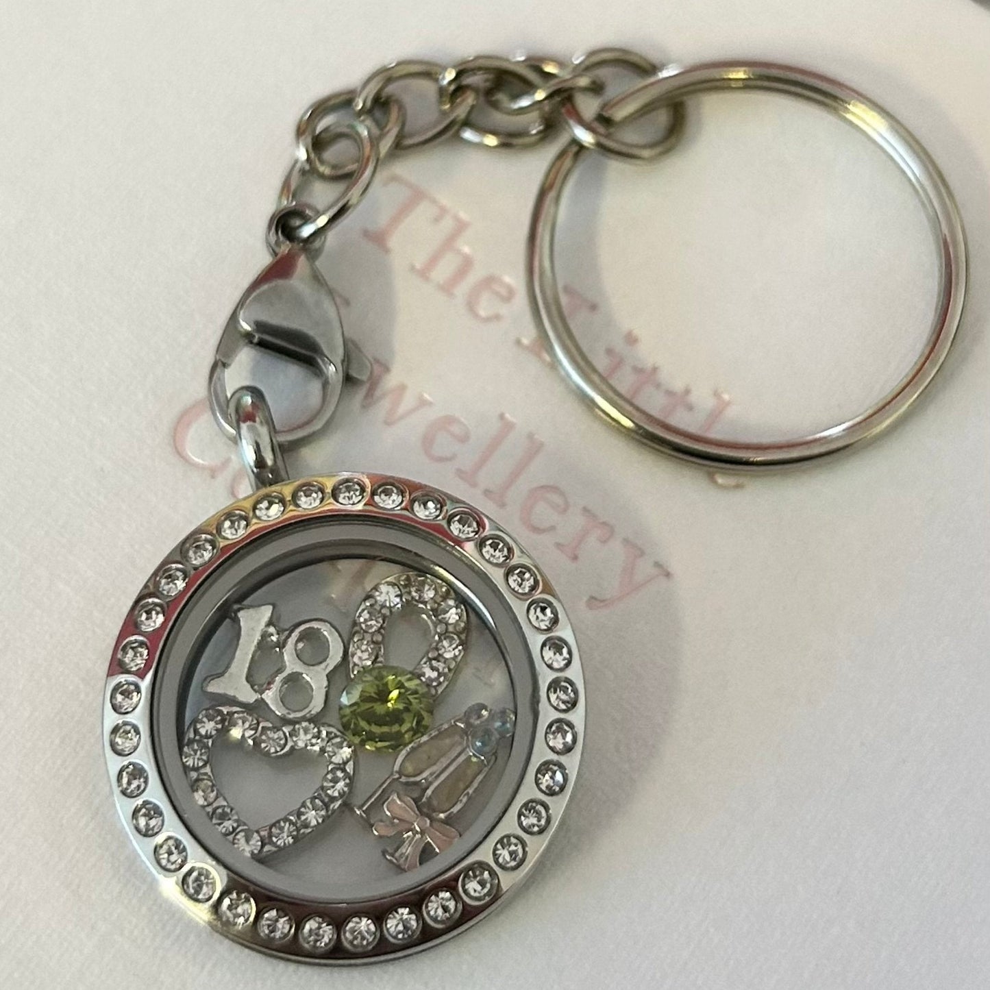 Memory Locket Silver Crystal - Medium - The Little Jewellery Company