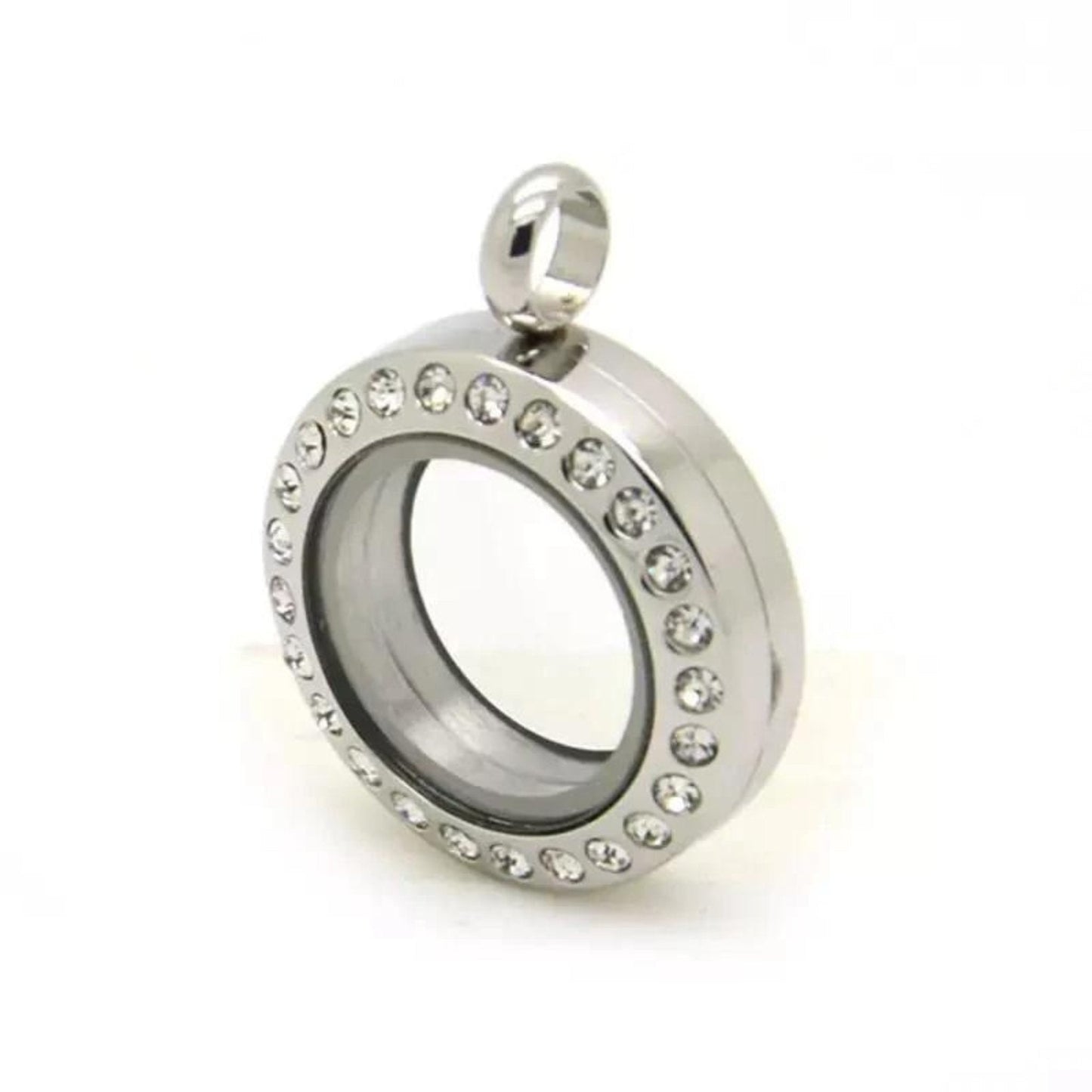 Memory Locket Silver Crystal - Small - The Little Jewellery Company