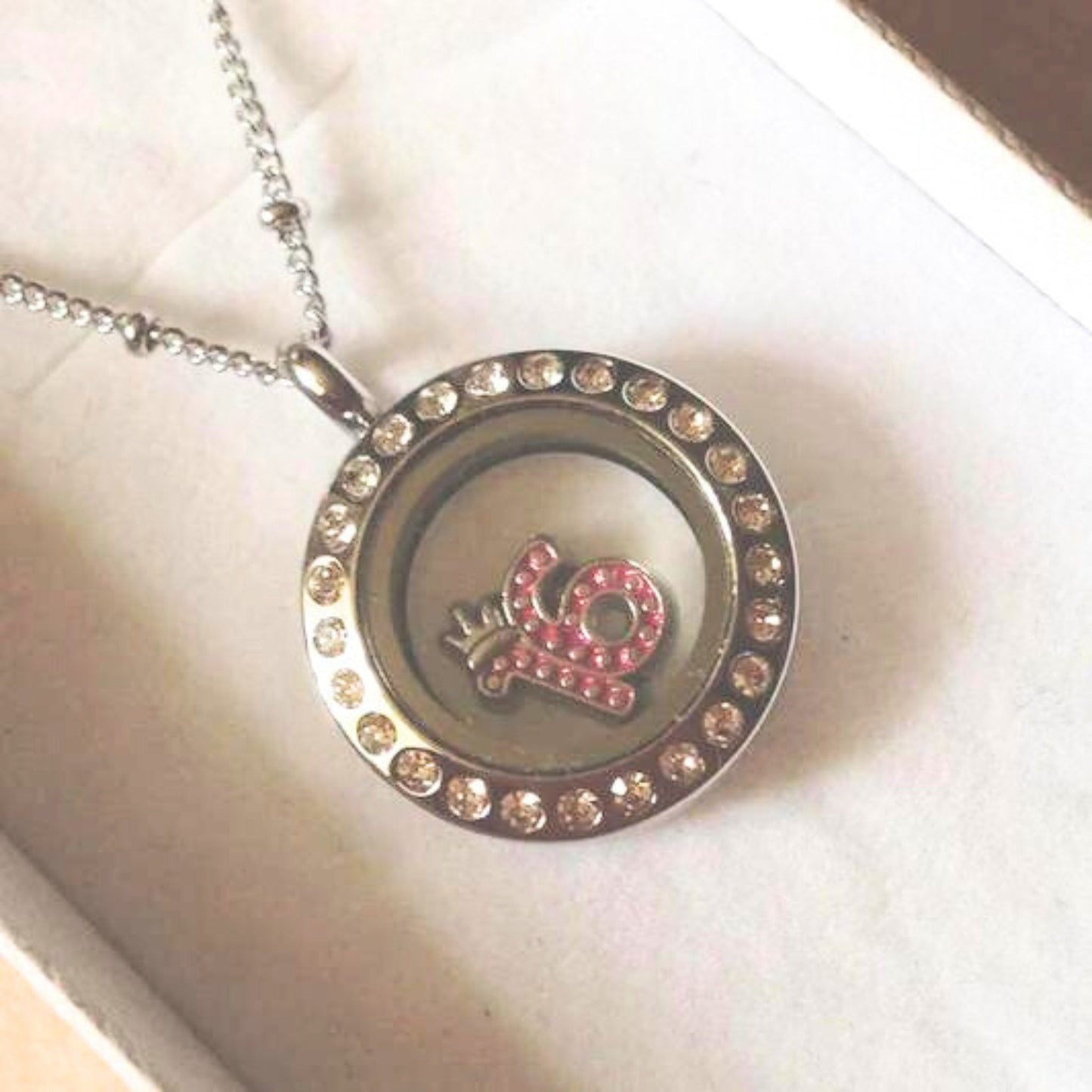 Memory Locket Silver Crystal - Small - The Little Jewellery Company