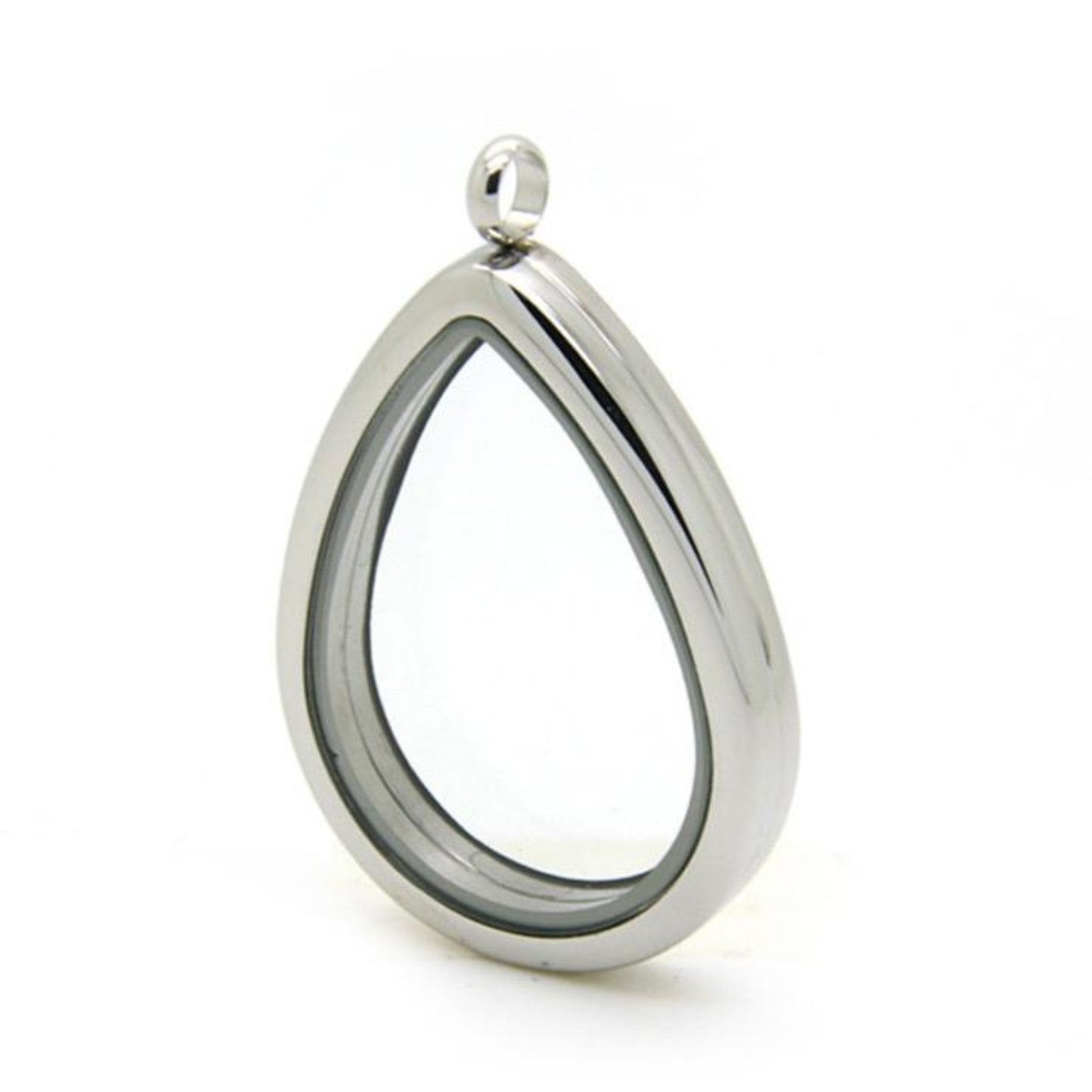 Memory Locket Silver Teardrop - The Little Jewellery Company