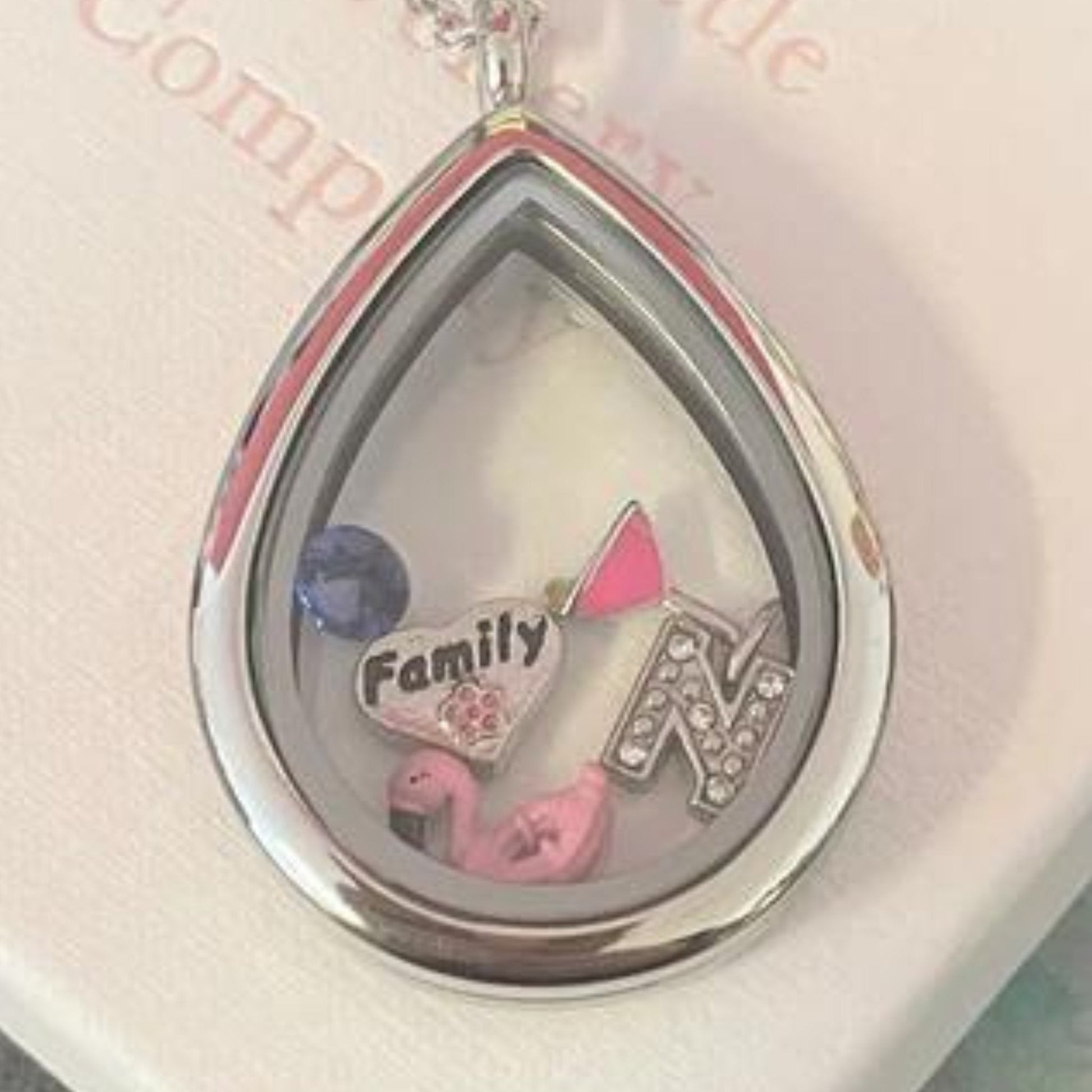 Memory Locket Silver Teardrop - The Little Jewellery Company